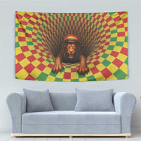 Jamaica Reggae Lion Tapestry Reggae Optical 3D Illusion - Wonder Print Shop