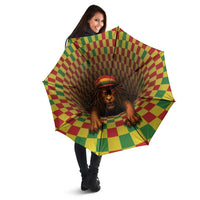 Jamaica Reggae Lion Umbrella Reggae Optical 3D Illusion - Wonder Print Shop