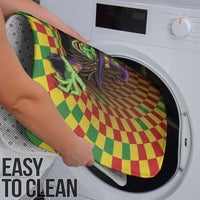Jamaica Reggae Witch Bathroom Set Reggae Optical 3D Illusion - Wonder Print Shop