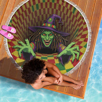 Jamaica Reggae Witch Beach Blanket Reggae Optical 3D Illusion - Wonder Print Shop