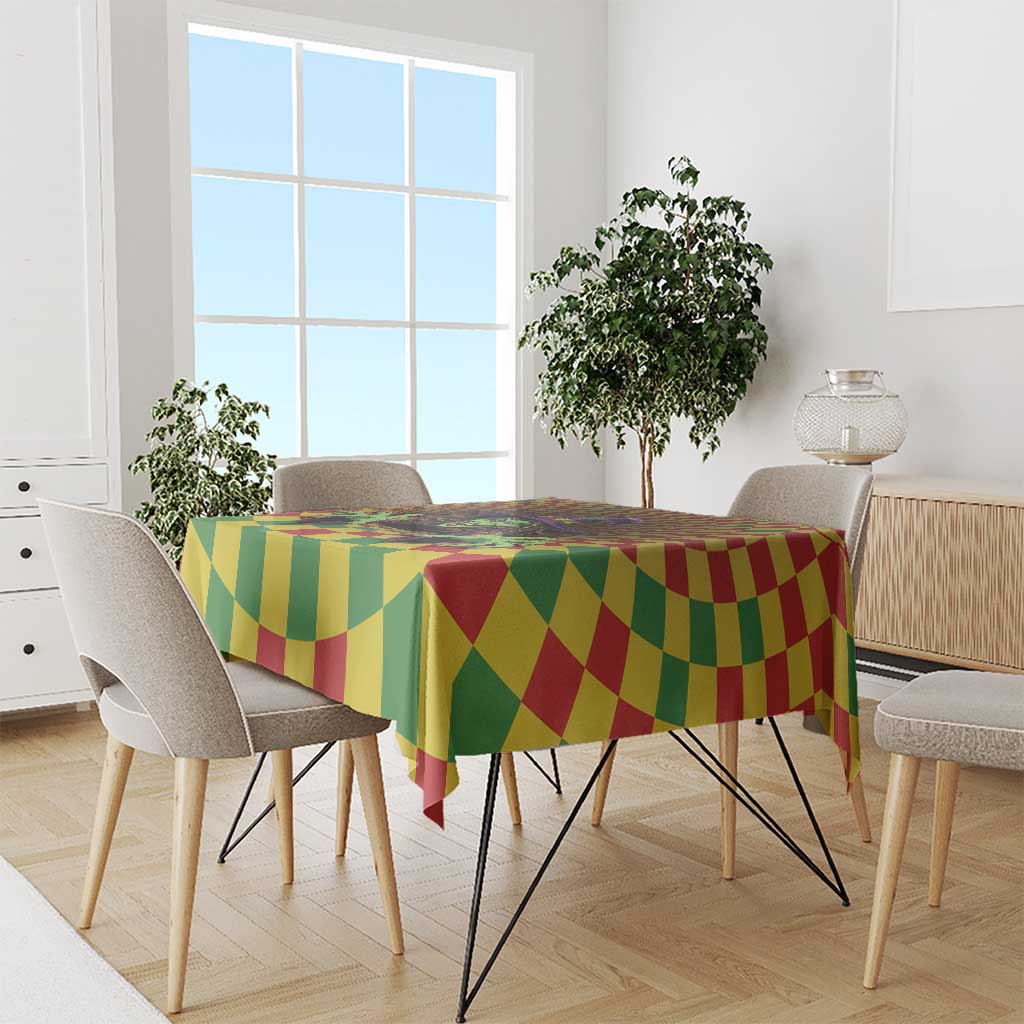 Jamaica Reggae Witch Tablecloth Reggae Optical 3D Illusion - Wonder Print Shop