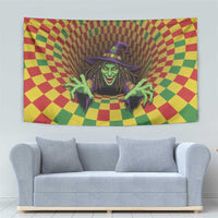 Jamaica Reggae Witch Tapestry Reggae Optical 3D Illusion - Wonder Print Shop