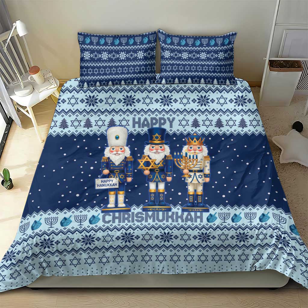 Chrismukkah Nutcracker Bedding Set Funny Hanukkah Xmas Style - Wonder Print Shop