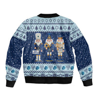 Chrismukkah Nutcracker Bomber Jacket Funny Hanukkah Xmas Style - Wonder Print Shop