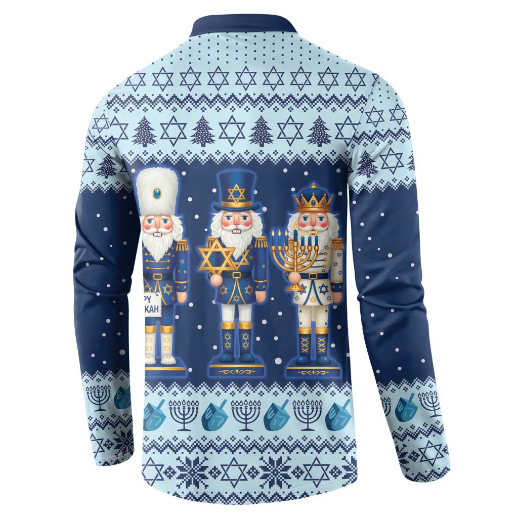 Chrismukkah Nutcracker Button Sweatshirt Funny Hanukkah Xmas Style - Wonder Print Shop