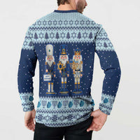 Chrismukkah Nutcracker Button Sweatshirt Funny Hanukkah Xmas Style - Wonder Print Shop