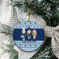 Chrismukkah Nutcracker Ceramic Ornament Funny Hanukkah Xmas Style - Wonder Print Shop