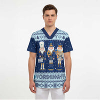 Chrismukkah Nutcracker Scrub Top Funny Hanukkah Xmas Style - Wonder Print Shop