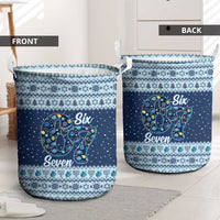Funny Hanukkah Six Seven Laundry Basket Gen Alpha Meme Vibes - Wonder Print Shop