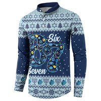 Funny Hanukkah Six Seven Button Sweatshirt Gen Alpha Meme Vibes - Wonder Print Shop
