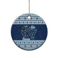 Funny Hanukkah Six Seven Ceramic Ornament Gen Alpha Meme Vibes - Wonder Print Shop