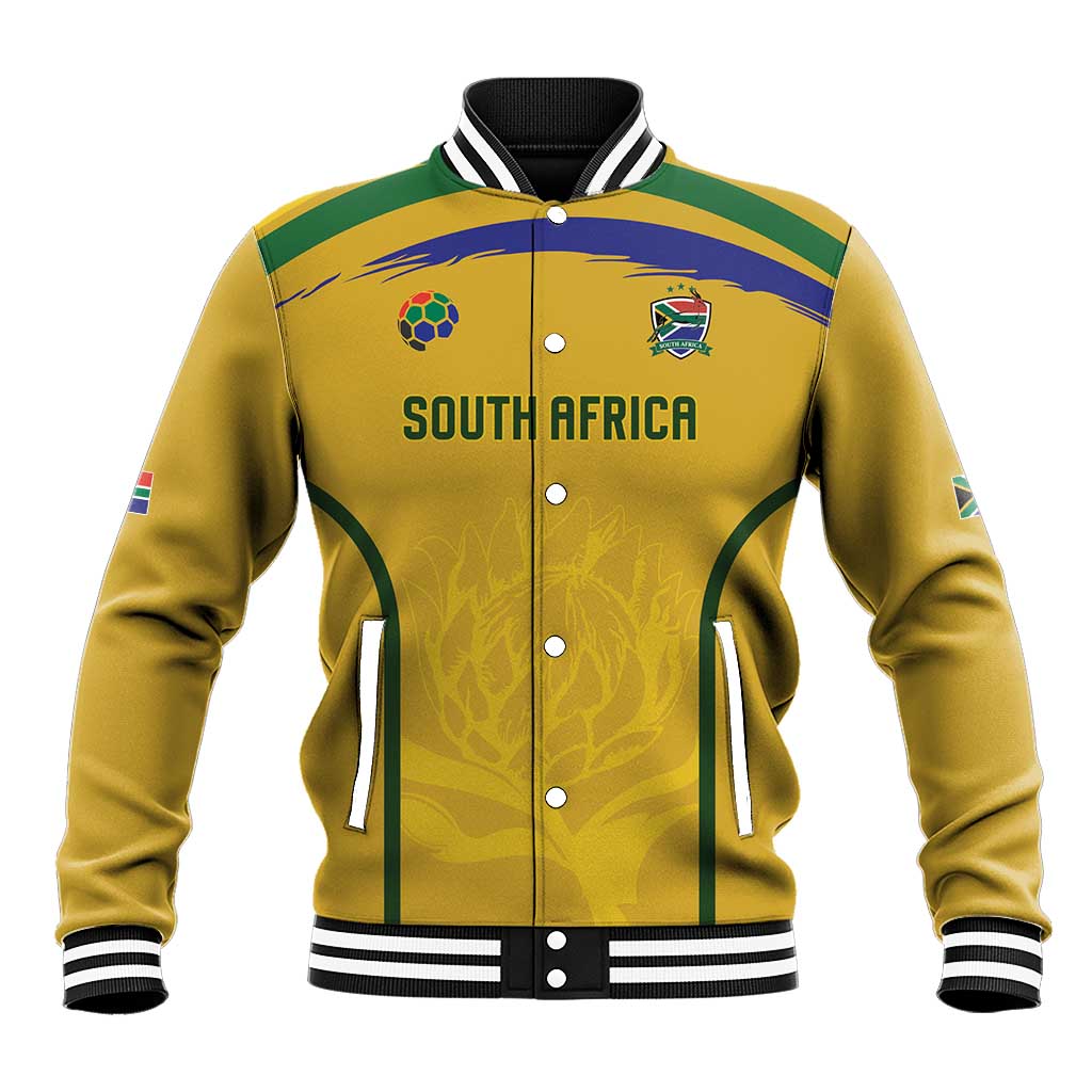 Custom South Africa Football Baseball Jacket Road To Champions Dream - Wonder Print Shop