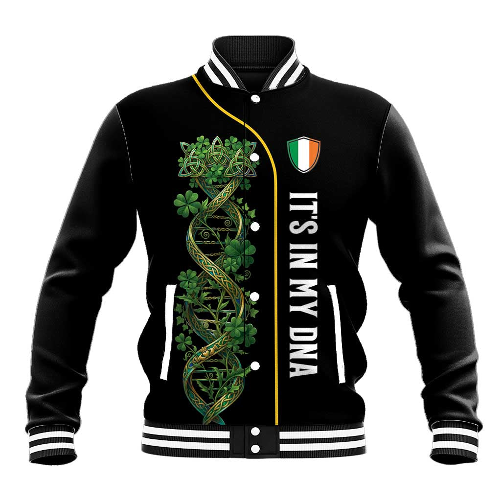 Personalized Irish Shamrock DNA Baseball Jacket It's In My DNA Pride Art