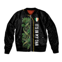Personalized Irish Shamrock DNA Bomber Jacket It's In My DNA Pride Art