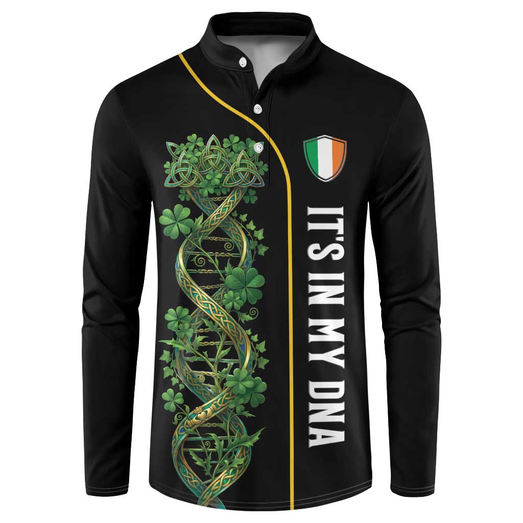 Personalized Irish Shamrock DNA Button Sweatshirt It's In My DNA Pride Art
