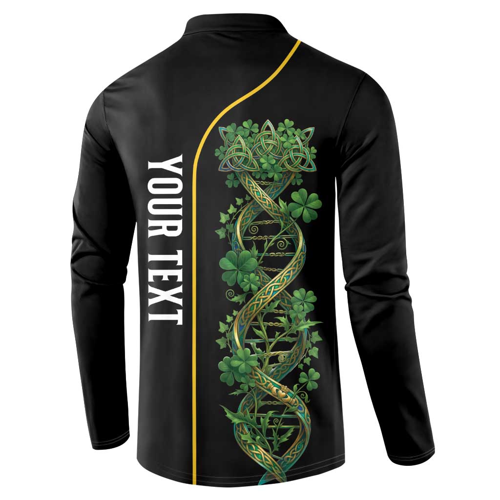 Personalized Irish Shamrock DNA Button Sweatshirt It's In My DNA Pride Art
