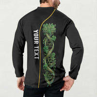 Personalized Irish Shamrock DNA Button Sweatshirt It's In My DNA Pride Art