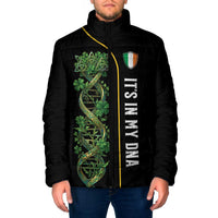 Personalized Irish Shamrock DNA Padded Jacket It's In My DNA Pride Art