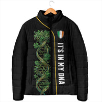 Personalized Irish Shamrock DNA Padded Jacket It's In My DNA Pride Art