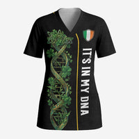 Personalized Irish Shamrock DNA Scrub Top It's In My DNA Pride Art