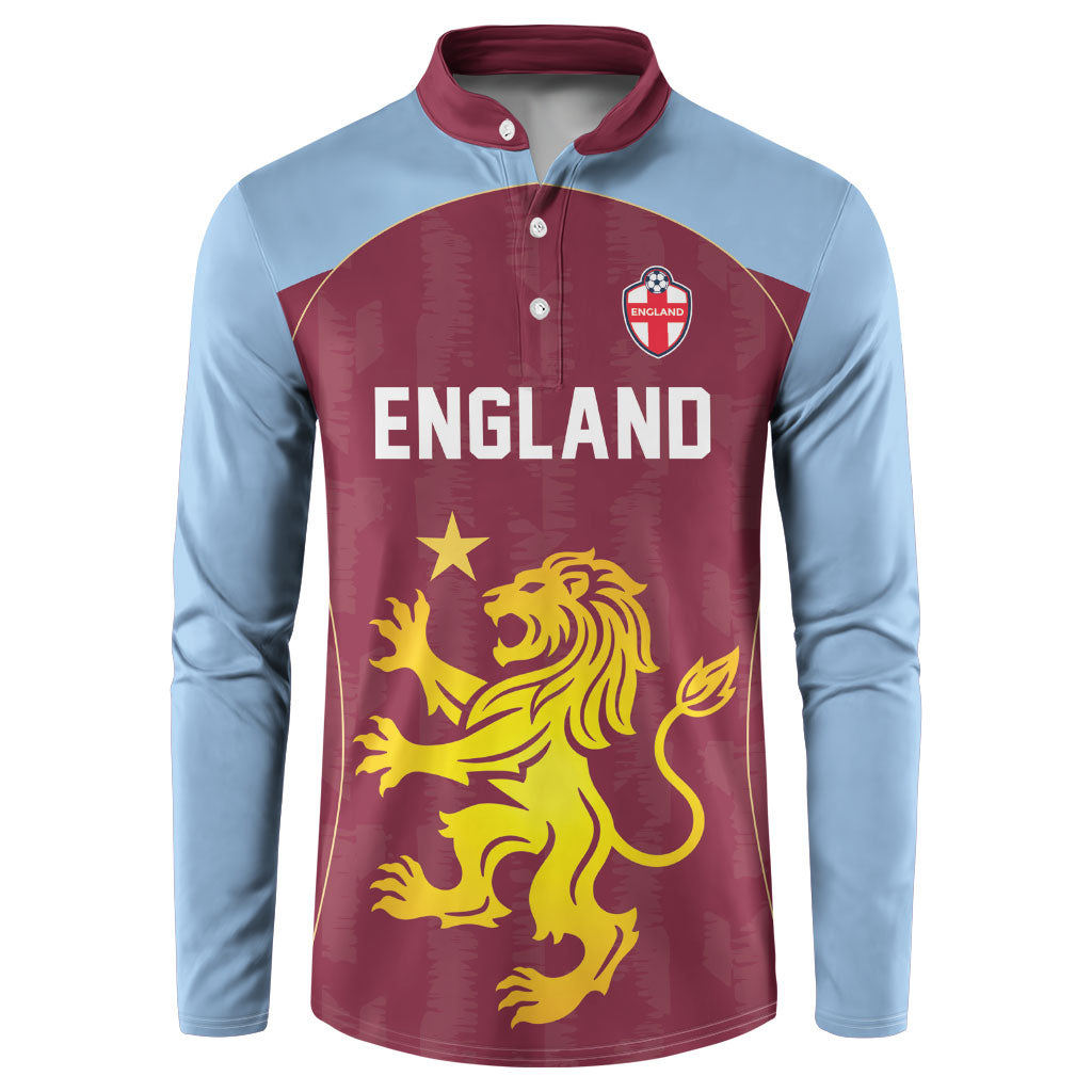 Custom England European Football Champions Button Sweatshirt The Villans Rampant Lion Pride