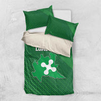 Italy Lombardy Bedding Set Map With Flag Style - Wonder Print Shop