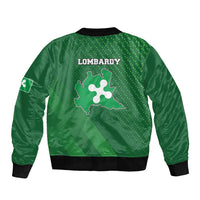 Italy Lombardy Bomber Jacket Map With Flag Style - Wonder Print Shop