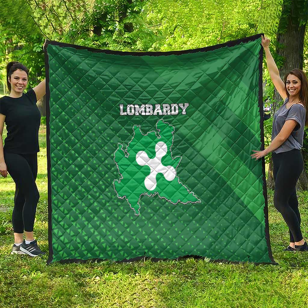 Italy Lombardy Quilt Map With Flag Style - Wonder Print Shop