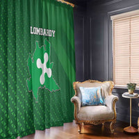 Italy Lombardy Window Curtain Map With Flag Style - Wonder Print Shop