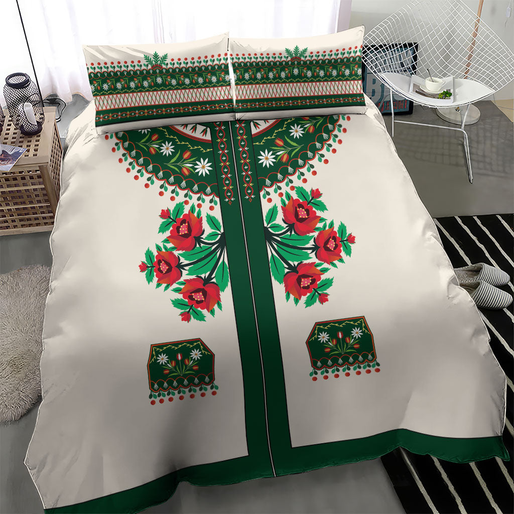 Polish Highlander Folk Costume Bedding Set Podhale Heritage Floral Style