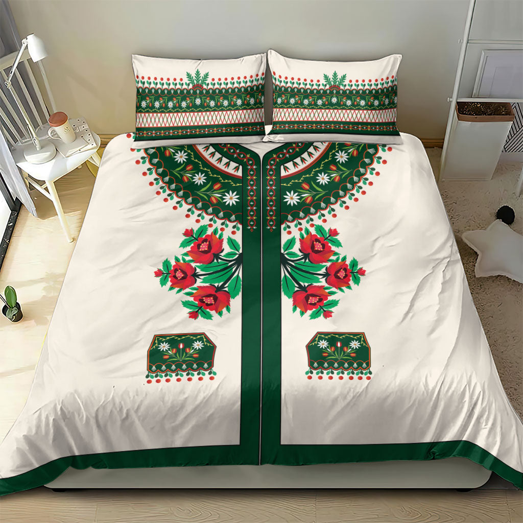 Polish Highlander Folk Costume Bedding Set Podhale Heritage Floral Style