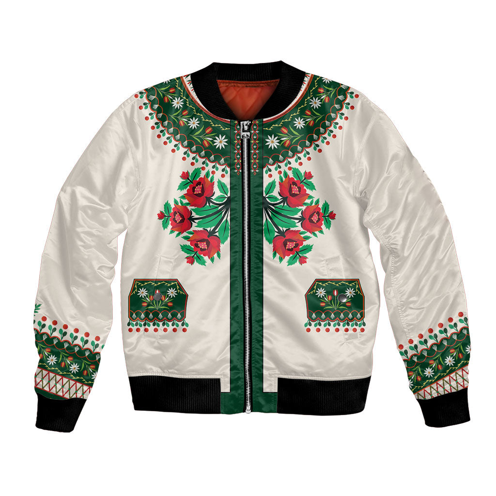 Polish Highlander Folk Costume Bomber Jacket Podhale Heritage Floral Style