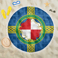 Pembrokeshire Wales Beach Blanket Flag And Map Celtic Style - Wonder Print Shop