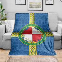Pembrokeshire Wales Blanket Flag And Map Celtic Style - Wonder Print Shop