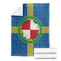 Pembrokeshire Wales Blanket Flag And Map Celtic Style - Wonder Print Shop