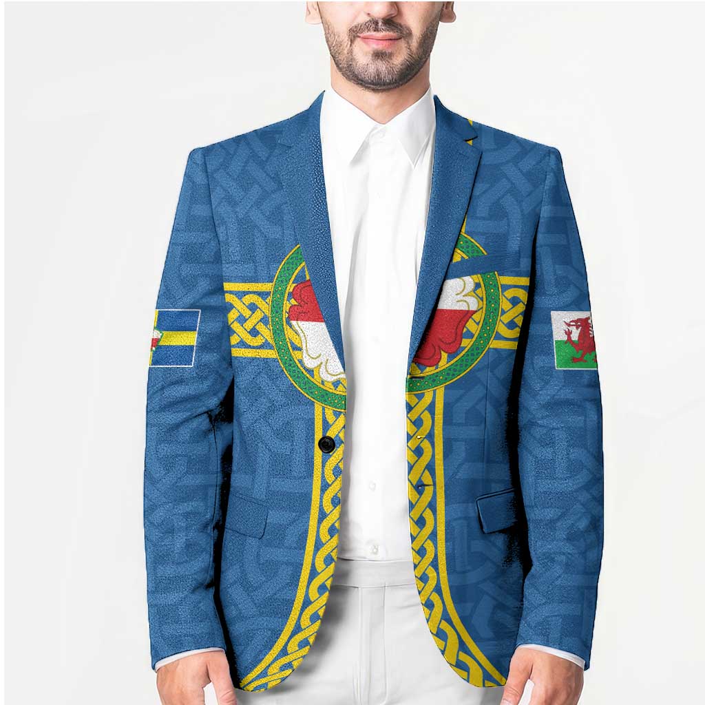 Pembrokeshire Wales Blazer Flag And Map Celtic Style - Wonder Print Shop