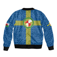 Pembrokeshire Wales Bomber Jacket Flag And Map Celtic Style - Wonder Print Shop