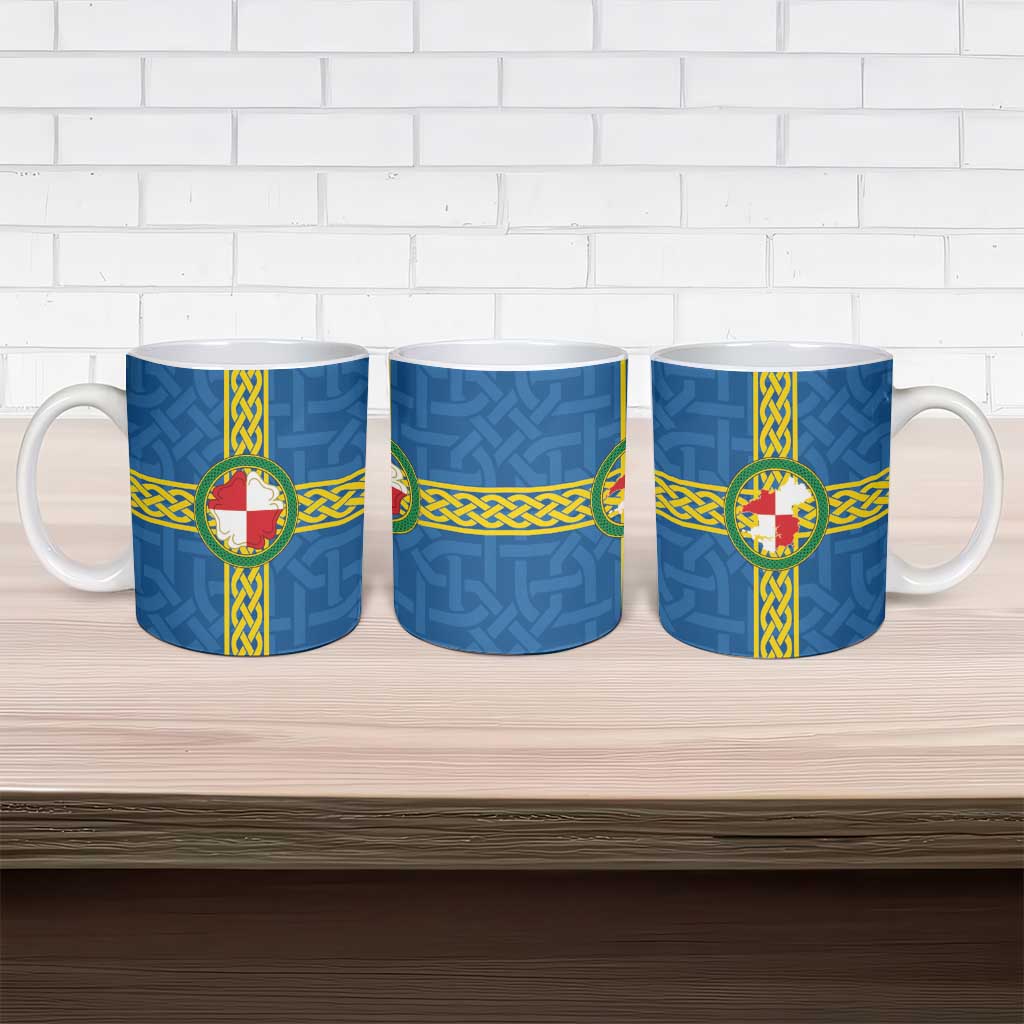 Pembrokeshire Wales Ceramic Mug Flag And Map Celtic Style - Wonder Print Shop