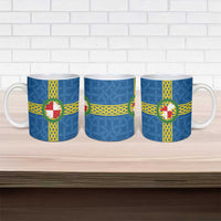 Pembrokeshire Wales Ceramic Mug Flag And Map Celtic Style - Wonder Print Shop