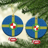 Pembrokeshire Wales Ceramic Ornament Flag And Map Celtic Style - Wonder Print Shop