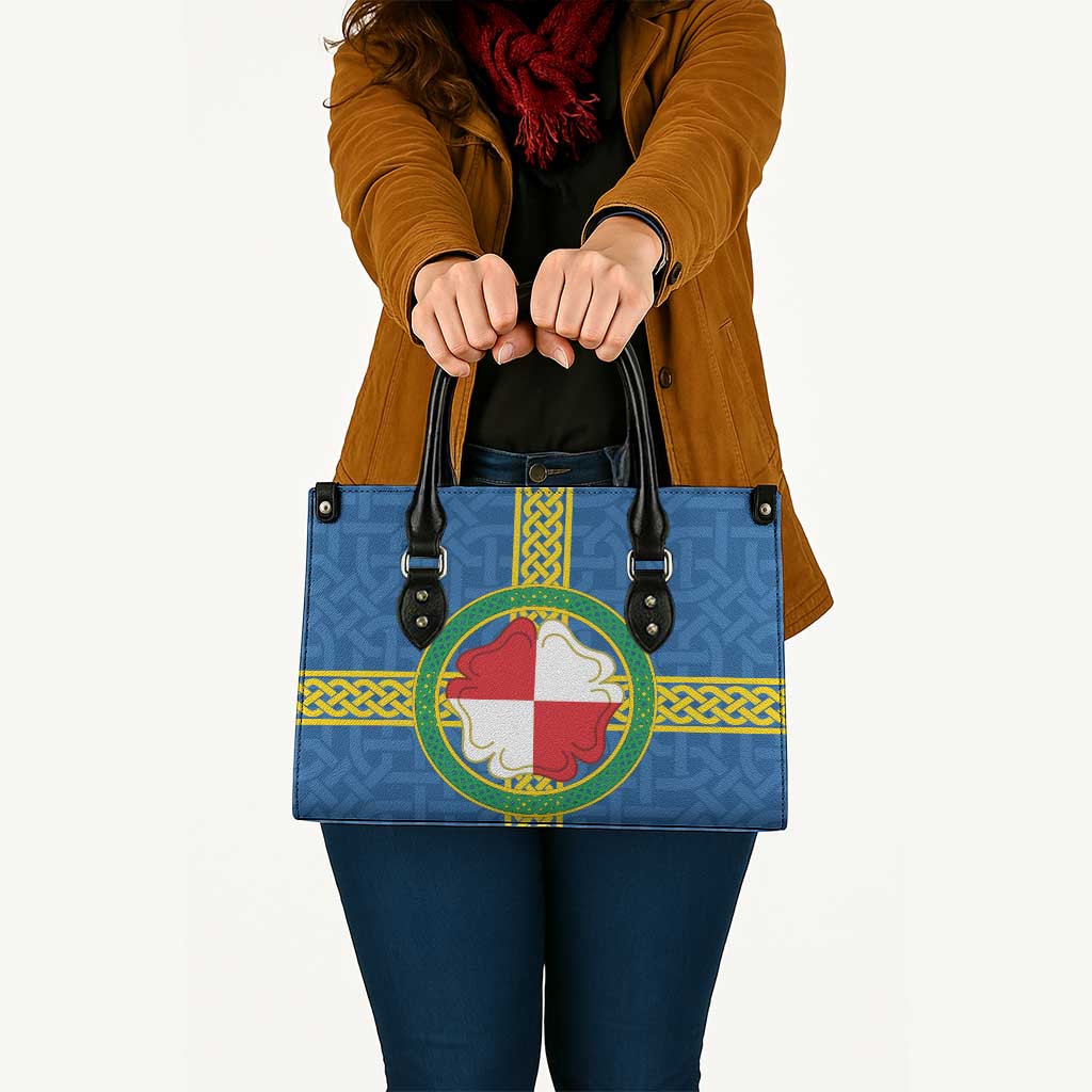 Pembrokeshire Wales Leather Bag Flag And Map Celtic Style - Wonder Print Shop
