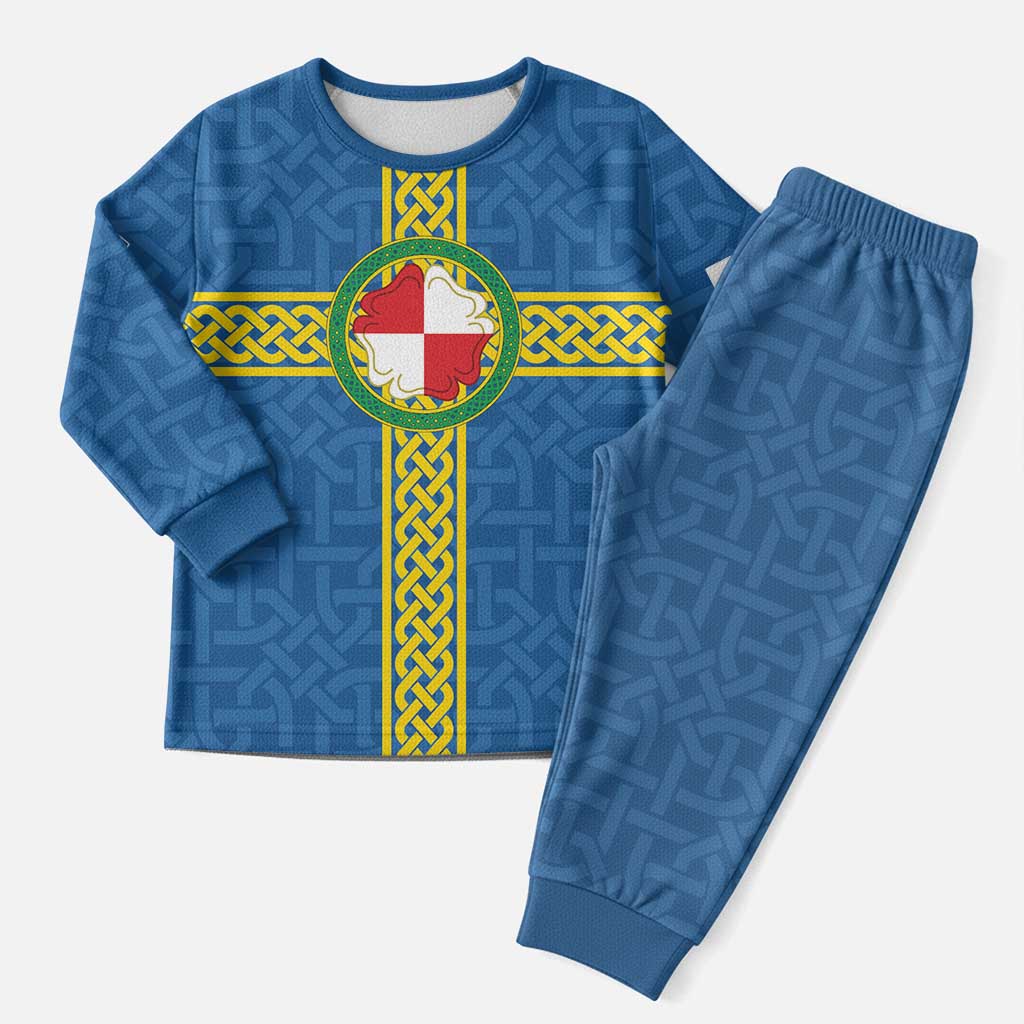 Pembrokeshire Wales Christmas Pajama Set Flag And Map Celtic Style - Wonder Print Shop