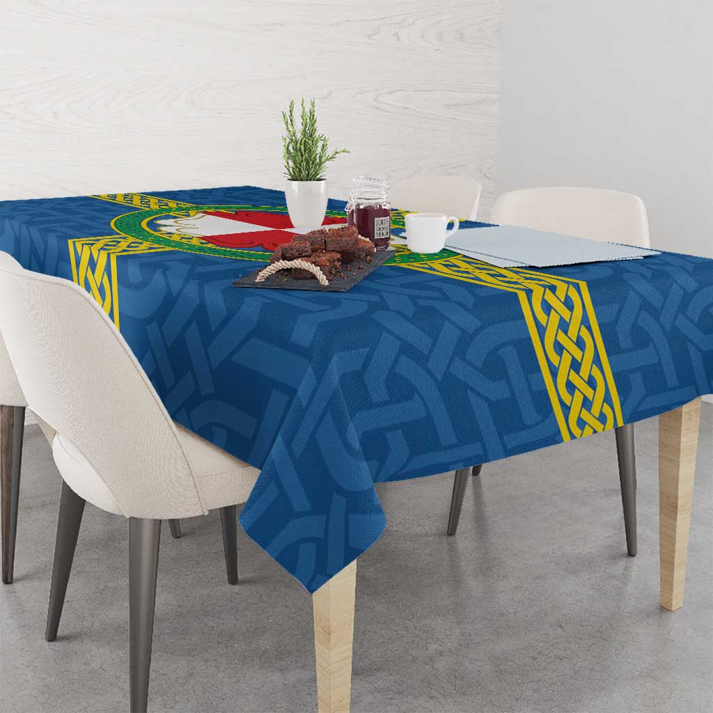 Pembrokeshire Wales Tablecloth Flag And Map Celtic Style - Wonder Print Shop