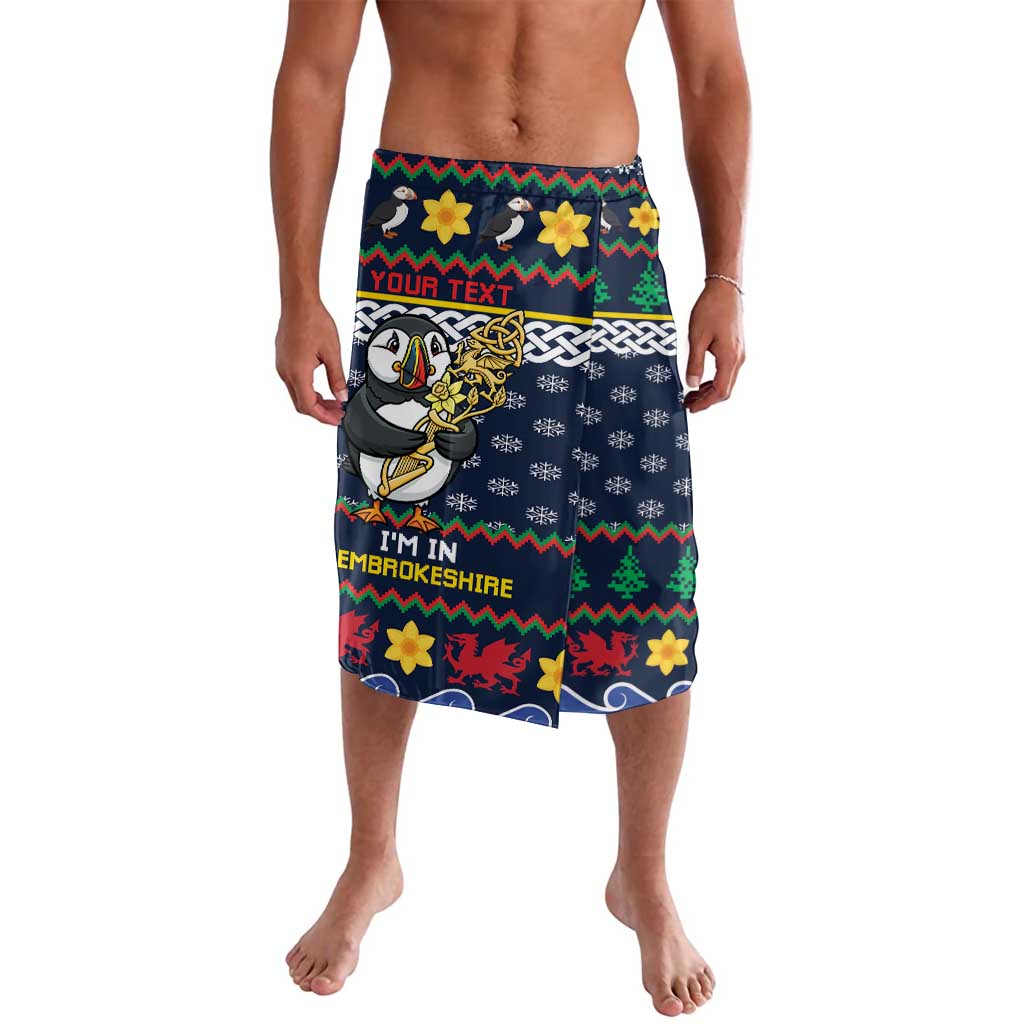 Personalized Pembrokeshire Wales Christmas Lavalava The Lovespoon Puffin - Wonder Print Shop