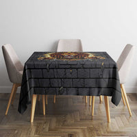Jamaica Rasta Lion Tablecloth Reggae Lion Breaking Wall Design - Wonder Print Shop
