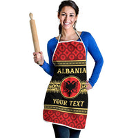 Personalized Albania Eagle Apron Red and Black Heritage - Wonder Print Shop