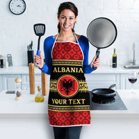 Personalized Albania Eagle Apron Red and Black Heritage - Wonder Print Shop