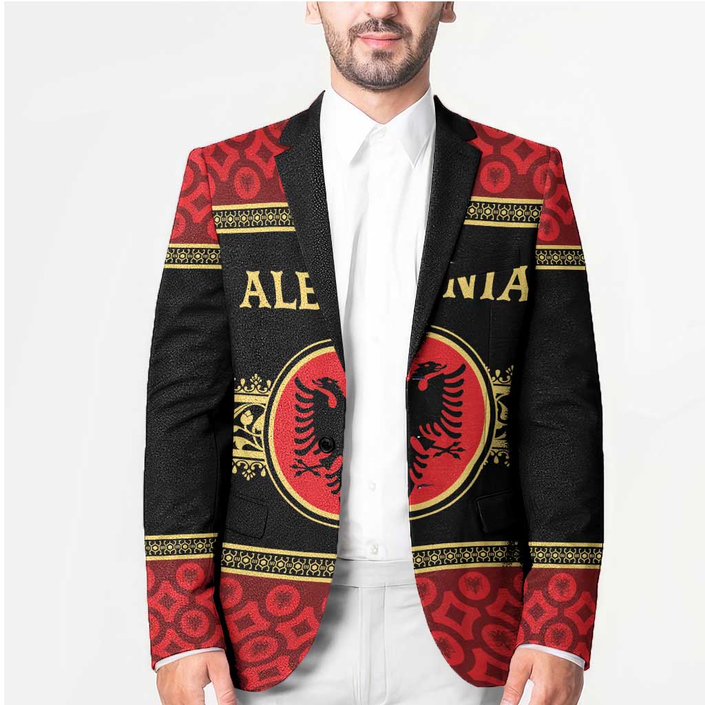 Personalized Albania Eagle Blazer Red and Black Heritage - Wonder Print Shop