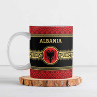 Personalized Albania Eagle Ceramic Mug Red and Black Heritage - Wonder Print Shop