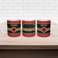 Personalized Albania Eagle Ceramic Mug Red and Black Heritage - Wonder Print Shop